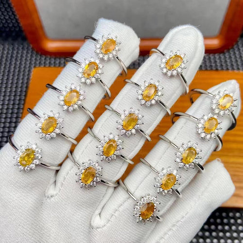 Citrine Ring W/ CZ