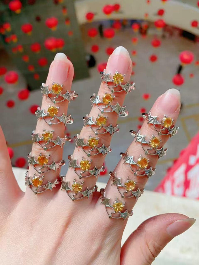 Bat Wing Citrine Ring