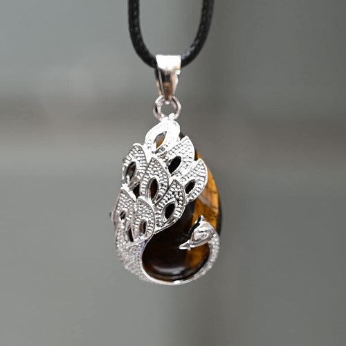 Peacock Stone Necklace