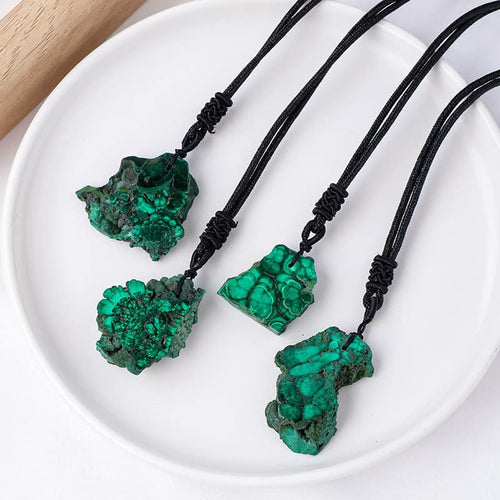 Malachite Necklace Slice