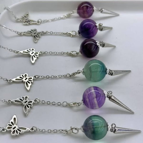 Rainbow Fluorite Ball, Pendulum