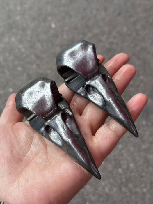 Shungite Crow Skull