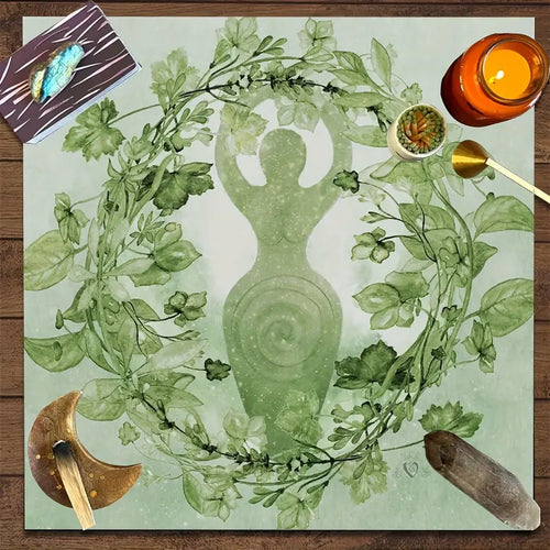 Green Goddess Floral Altar Cloth