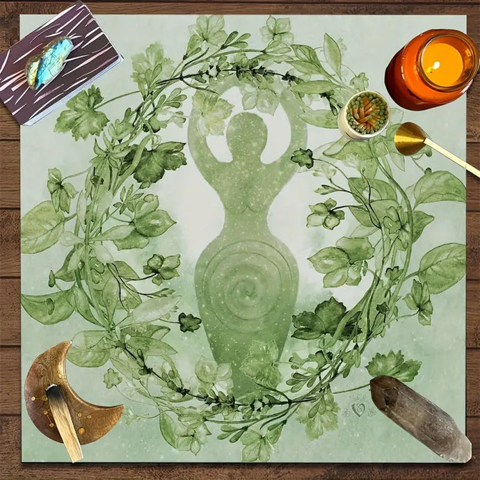 Green Goddess Floral Altar Cloth