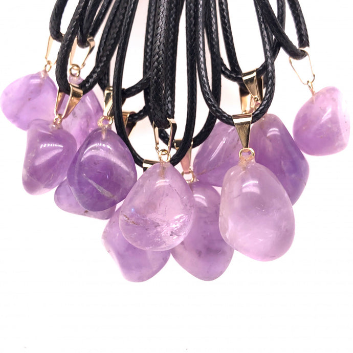 Small Amethyst Tumbled Necklace