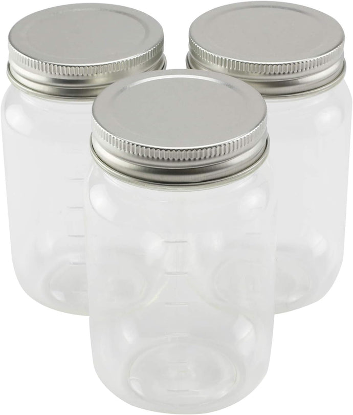 Pint (16 oz.) Plastic Mason Jar