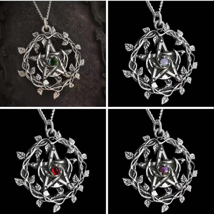 Pentacle and Cresent Moon Necklace