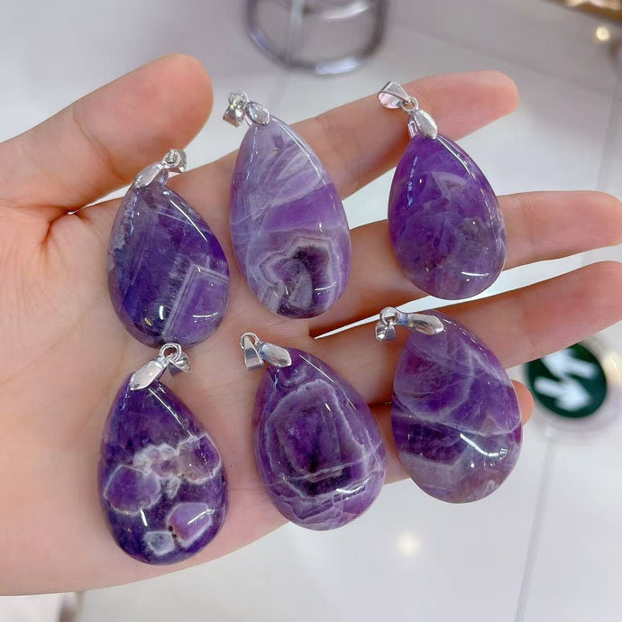 Amethyst Drop Pendent Necklace