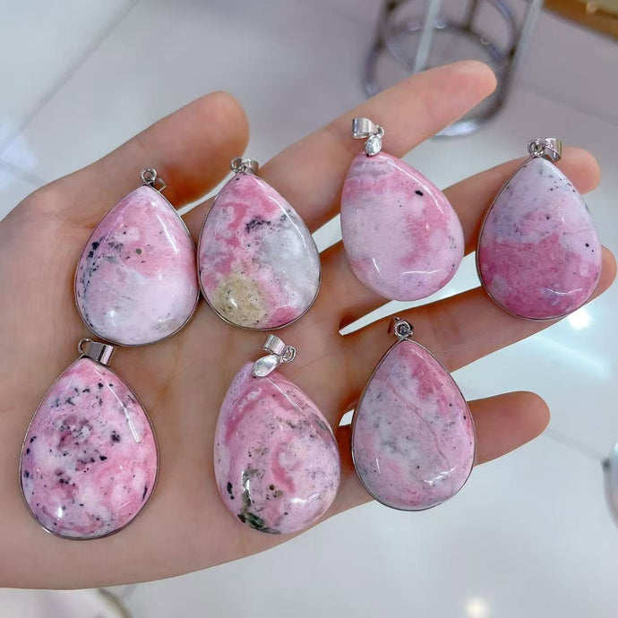 Rhodonite Drop Pendent Necklace