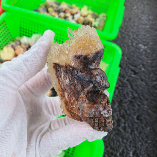 Clear Cluster Skull