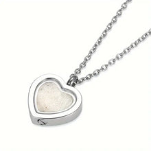 Stainless Steel Cremation Heart Urn Necklace