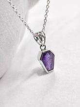 Amethyst Coffin Necklace