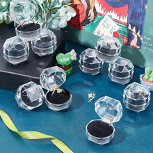 Transparent Crystal Plastic Ring Box