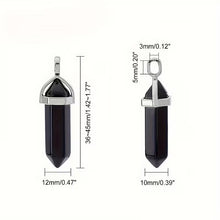 Double Terminated Black Obsidian Pendant