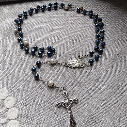 Exquisite Simple Glass Our Father Beads Rosary Set
