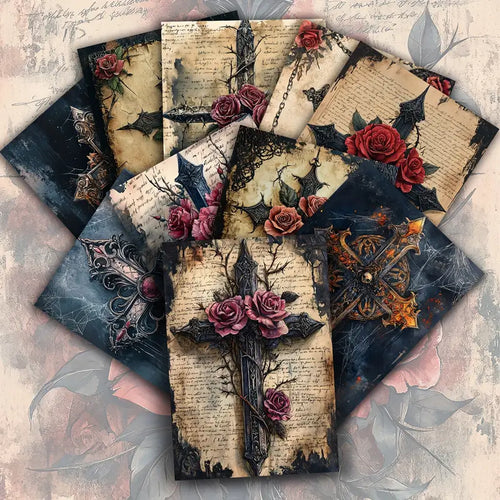 Gothic Rose Cross Postcards