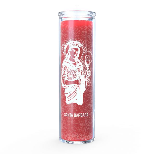 St. Barbara 7 Day Candle, Red