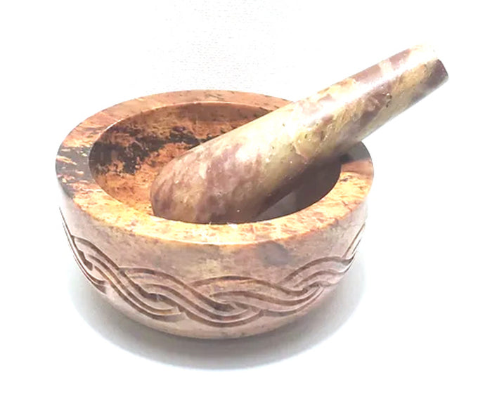 Celtic Knot Carved Mortar & Pestle 4