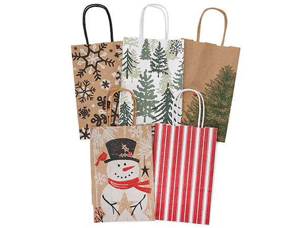 Holiday Kraft Gift Bags