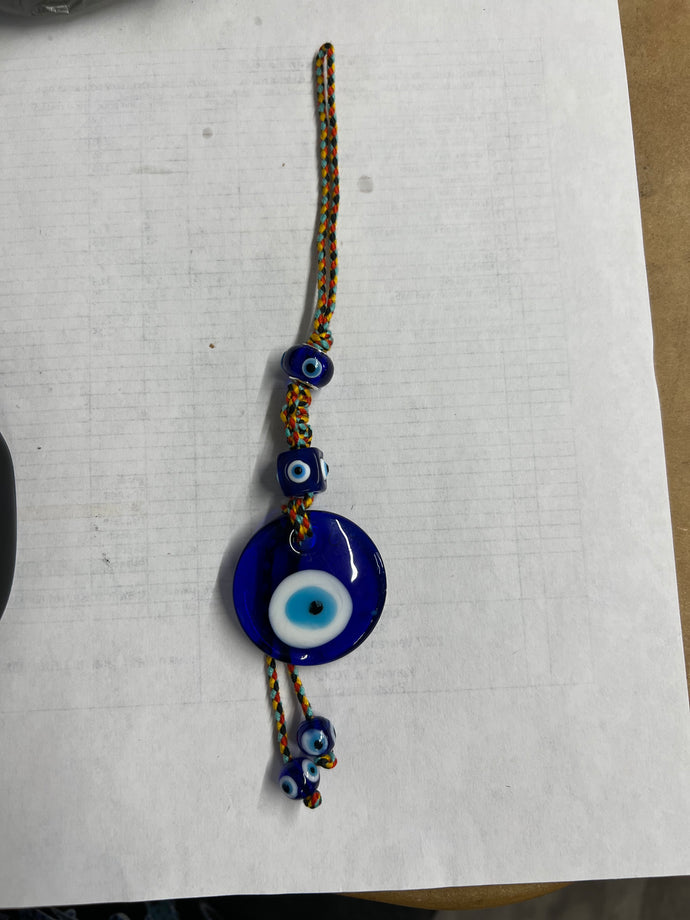 Evil Eye Glass Charm on Rope