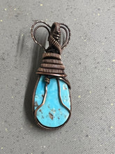 Native Turquoise Copper Wrapped Necklace (1)