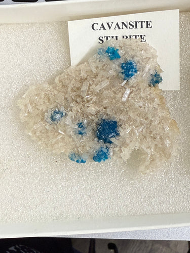 Cavansite on Stilbite (15)