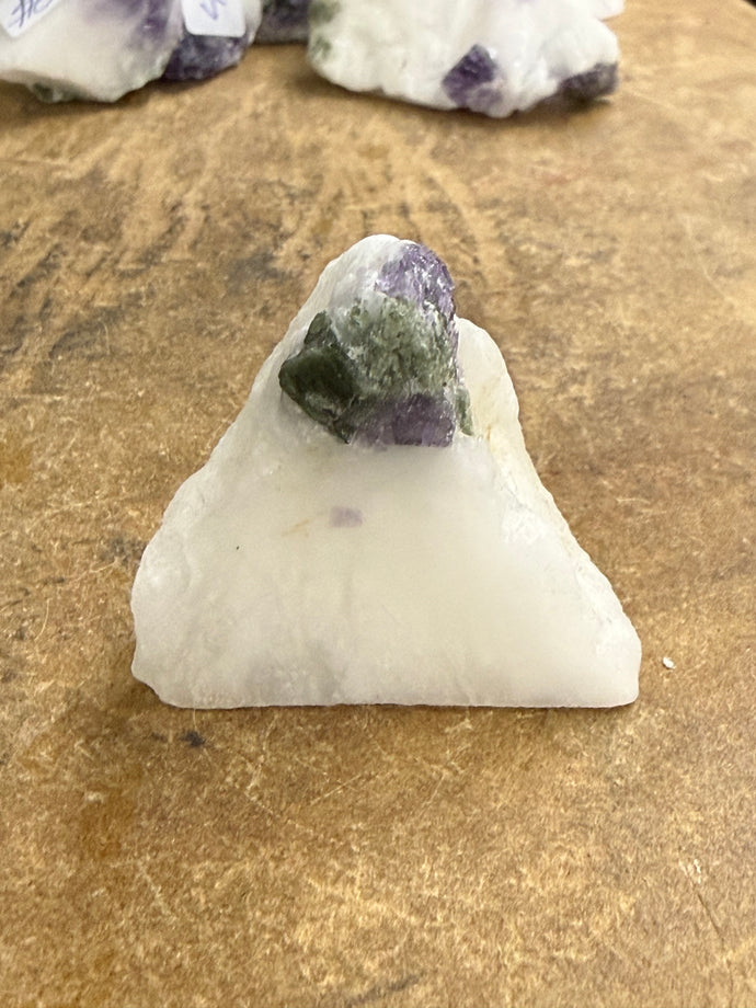 Purple Scapolite (Marialite)W/ Dioptase (16)