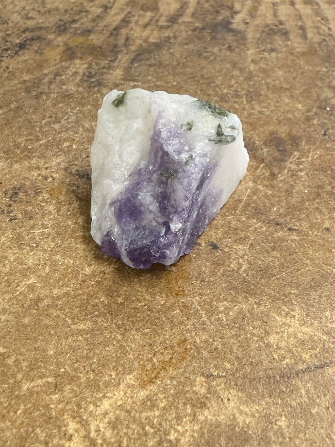 Purple Scapolite (Marialite)W/ Dioptase (17)
