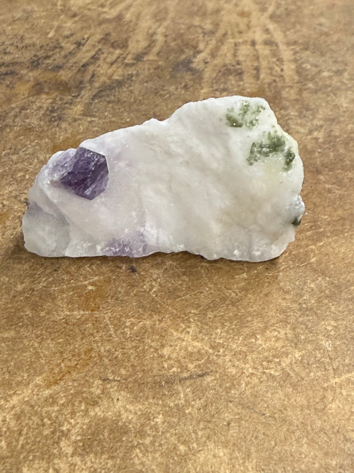 Purple Scapolite (Marialite)W/ Dioptase (18)