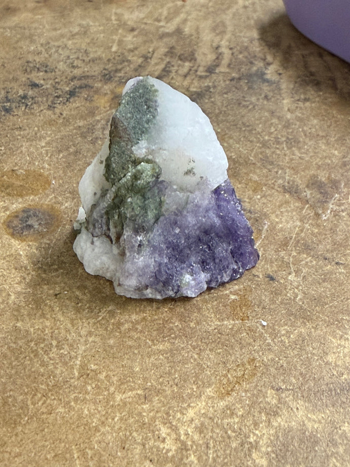 Purple Scapolite (Marialite)W/ Dioptase (23)