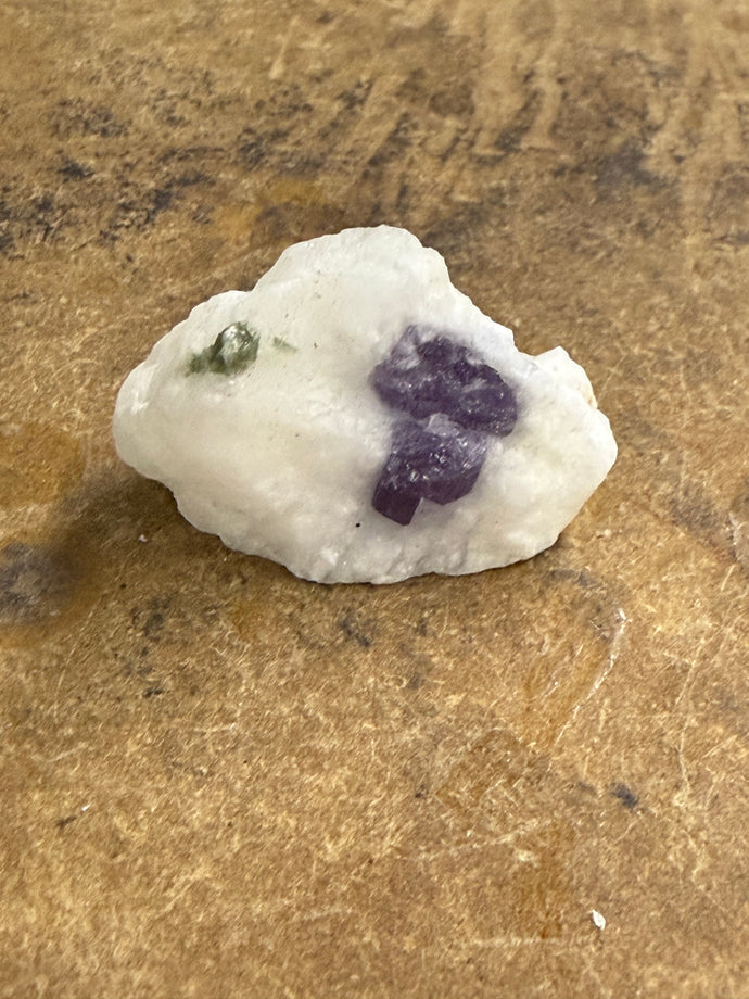 Purple Scapolite (Marialite)W/ Dioptase (21)