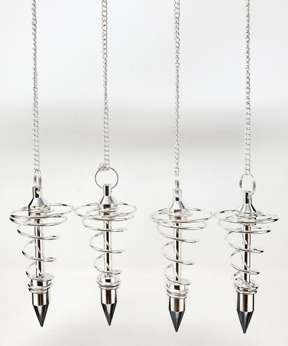 Spiral Silver Finish Pendulum