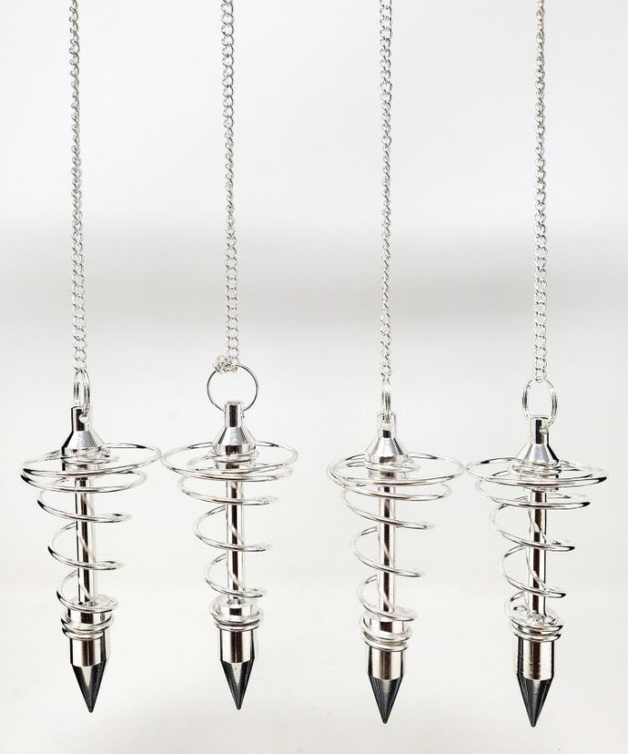 Spiral Silver Finish Pendulum