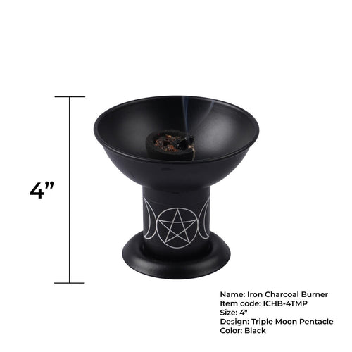 Charcoal Burner Triple Moon Pentacle