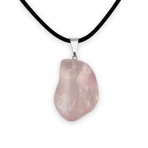 Rose Quartz Tumbled Necklace (3/4-1