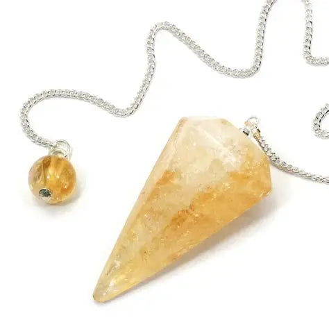 Citrine 6 Facet Pendulum