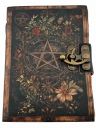 Leather Journal Pentacle Floral