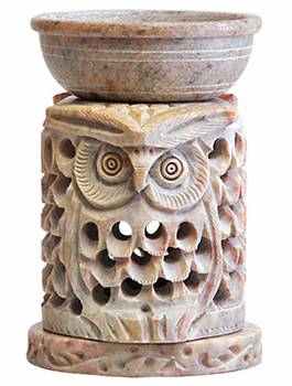 Owl Soapstone Aroma Lamp