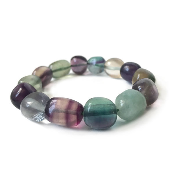 Tumbled Rainbow Fluorite Bracelet