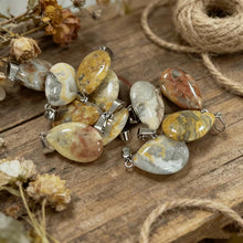 Crazy Lace Agate Teardrop Necklace
