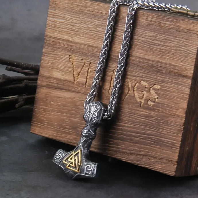 Stainless Steel Rune Necklace