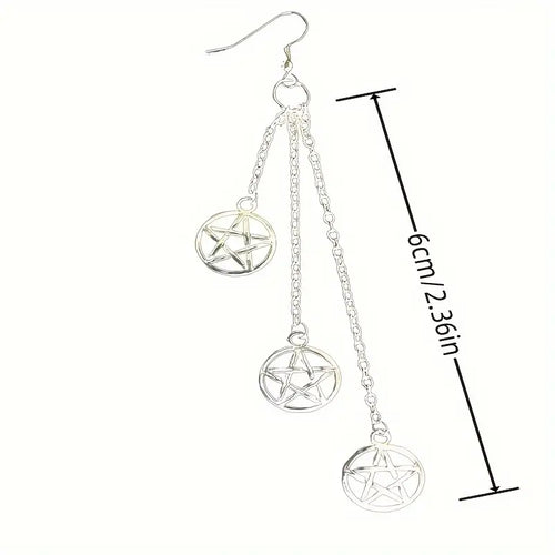 Triple Pentacle Earrings