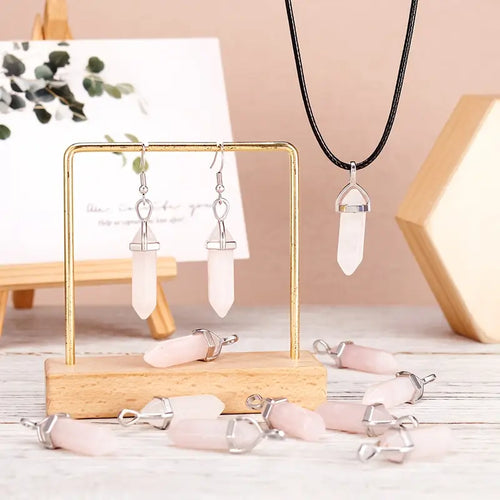 Rose Quartz Double Point Necklace/Pendulum Necklace