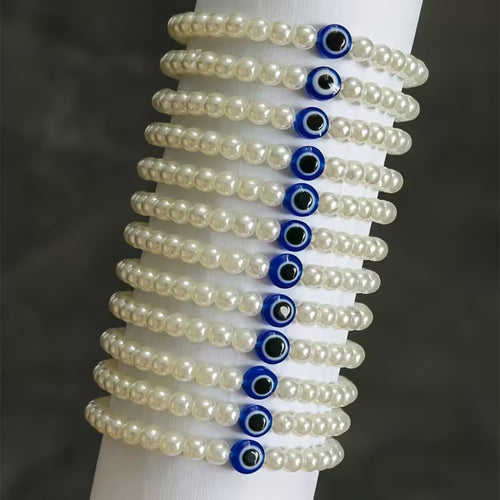 Pearl Evil Eye Bracelet