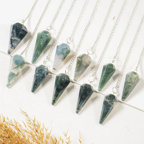 Moss Agate Pendulum