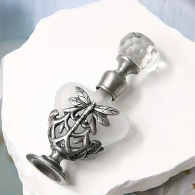 Heart-Shaped Dragonfly Decorative Tear/Perfume Bottle