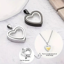 Stainless Steel Cremation Heart Urn Necklace