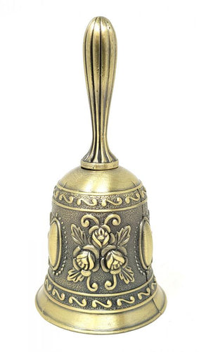 Floral Design Altar Bell Bronze Finish