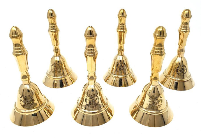 Pentacle Altar Bell, Brass 5