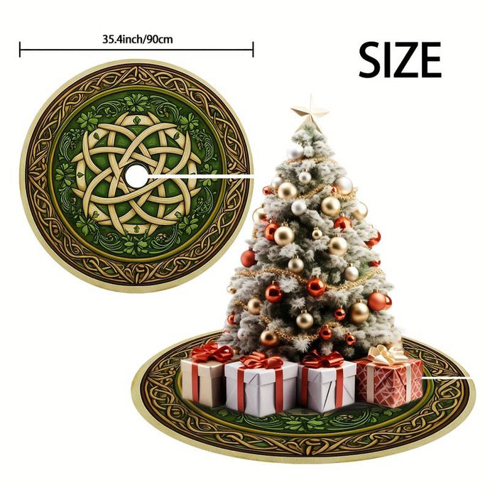 Celtic Knot Clover Circle Tree Skirt